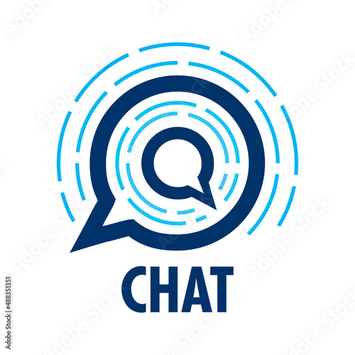 Vector logo of a chat, bot and consulting company