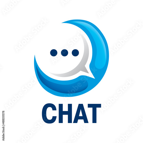 Vector logo of a chat, bot and consulting company