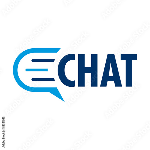 Vector logo of a chat, bot and consulting company