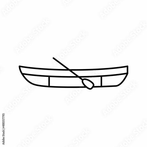 dinghy boat line icon vector illustration © vectorwin