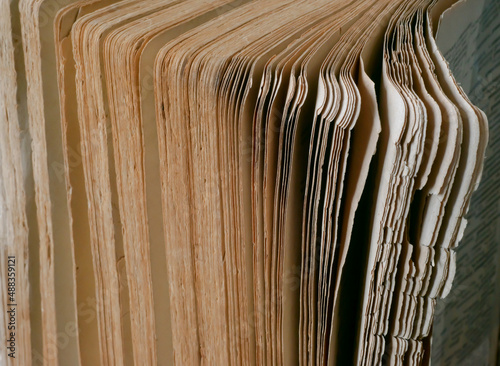 Cuadro en lienzo Old shabby book close up.