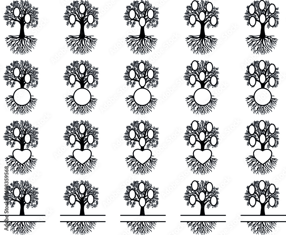 Fototapeta premium Family Tree Monogram