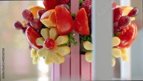 Beautiful and healthy fresh fruits bouquet