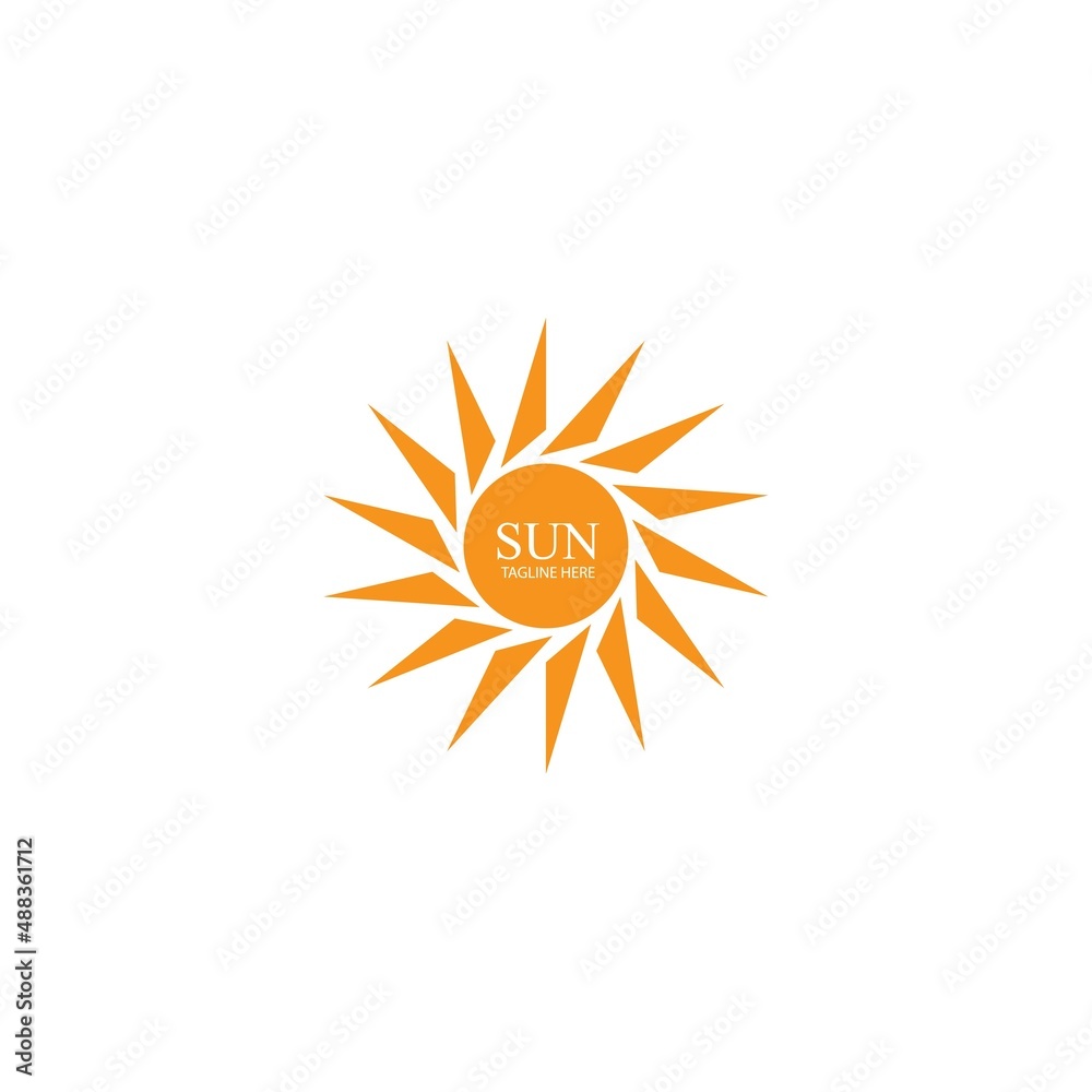 Fototapeta premium Sun Vector illustration Icon Logo Template design
