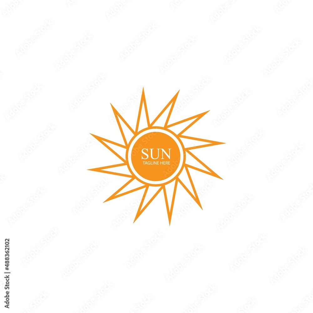Fototapeta premium Sun Vector illustration Icon Logo Template design
