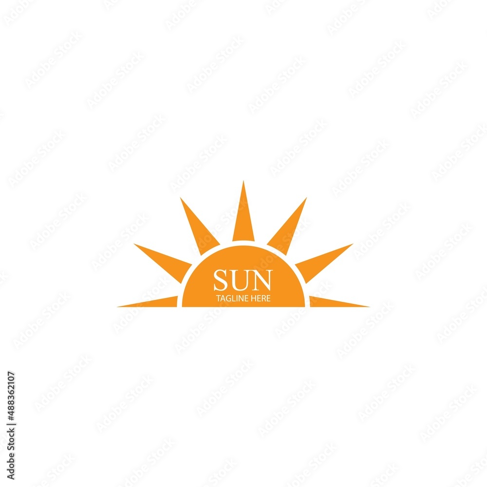 Fototapeta premium Sun Vector illustration Icon Logo Template design