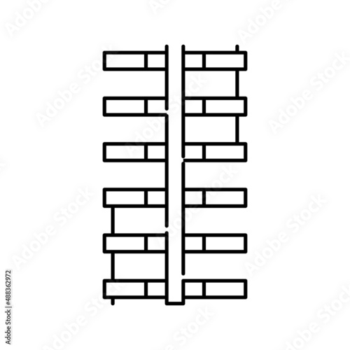 deformed rebar line icon vector illustration