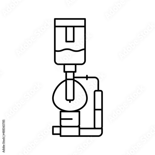 aeropress coffee equipment line icon vector illustration