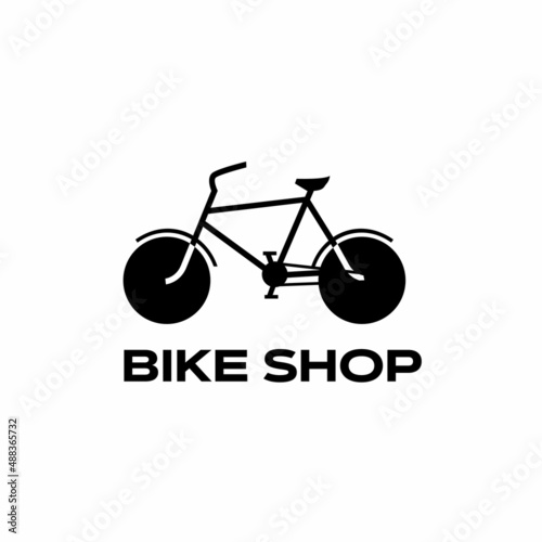 illustration vector graphic of bicycle silhouette good for bike shop vintage logo