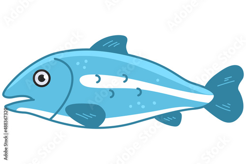 Salmon fish vector cartoon illustration isolated on a white background.