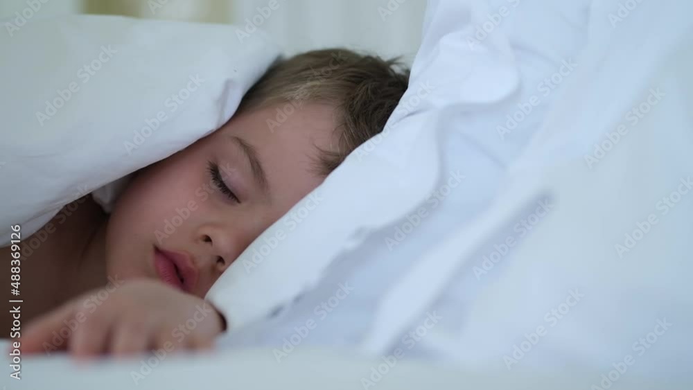 Peaceful adorable baby sleeping on his bed in a room at home. Sleeping baby concept. Peaceful adorable baby sleeping on his bed in a room at home. Sleeping baby concept.