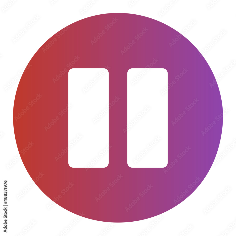 pause button gradient icon pause button gradient icon