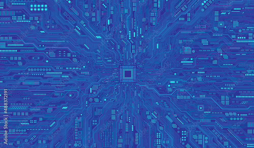 CPU Chip on Motherboard. Central Computer Processors CPU concept. Quantum computer, large data processing, database concept. Futuristic microchip processor. Digital chip. CPU Chip on Motherboard. Central Computer Processors CPU concept. Quantum computer, large data processing, database concept. Futuristic microchip processor. Digital chip.