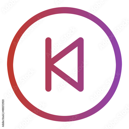 Free Download backward gradient icon - GFXLoad