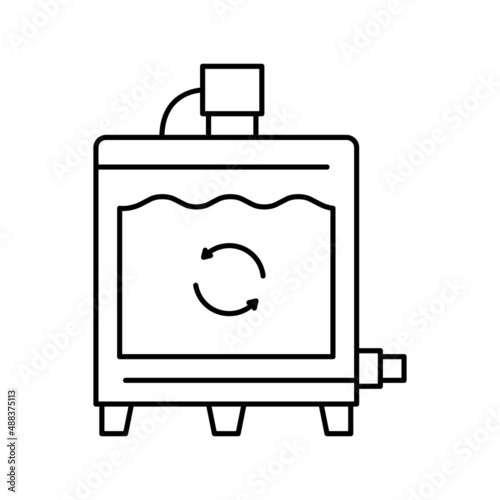 equipment preparing process cheese production line icon vector illustration