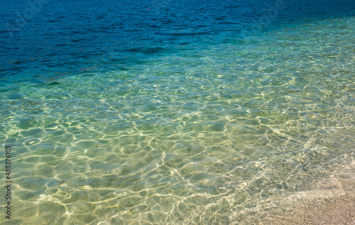 Clear blue water of Adriatic sea 