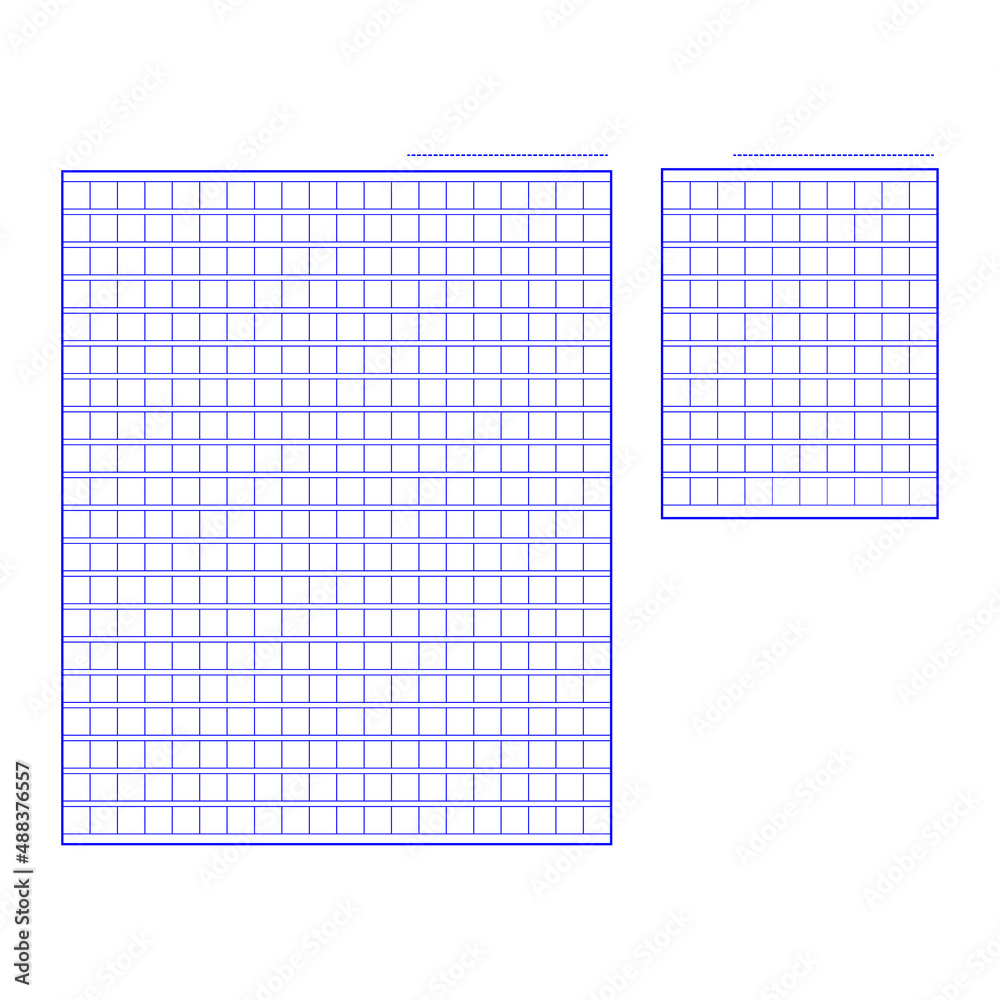 Set of Squared manuscript icon paper file, creative closeup isolated on white background vector illustration Set of Squared manuscript icon paper file, creative closeup isolated on white background vector illustration