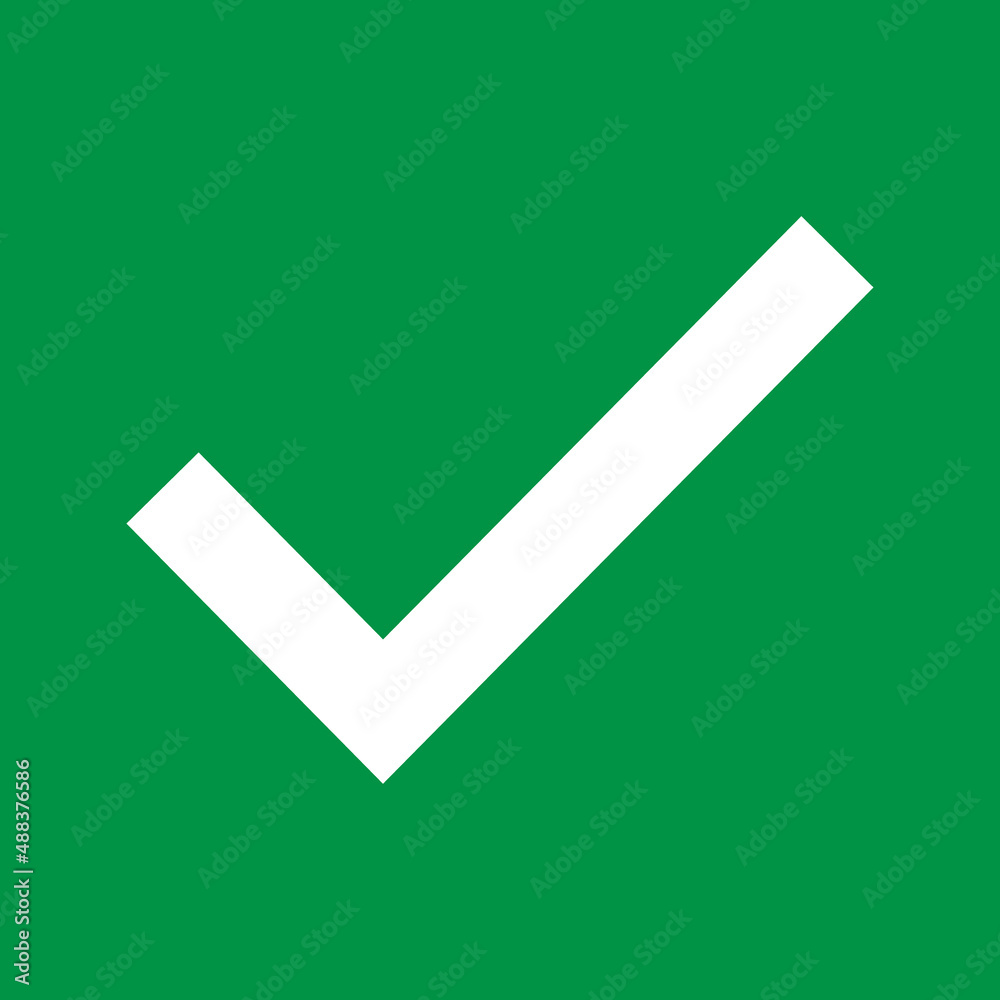 Check mark, tick icon, succes - yes vector illustration isolated on background, vote positive Check mark, tick icon, succes - yes vector illustration isolated on background, vote positive