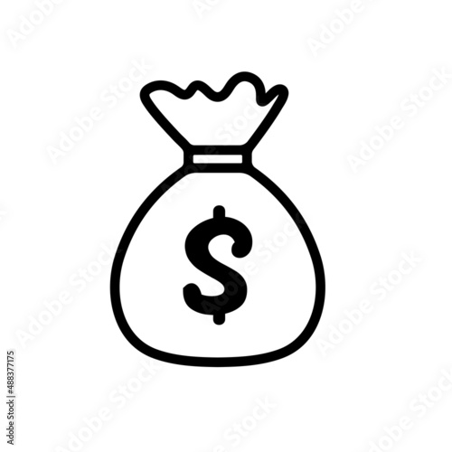 money bag icon design template vector