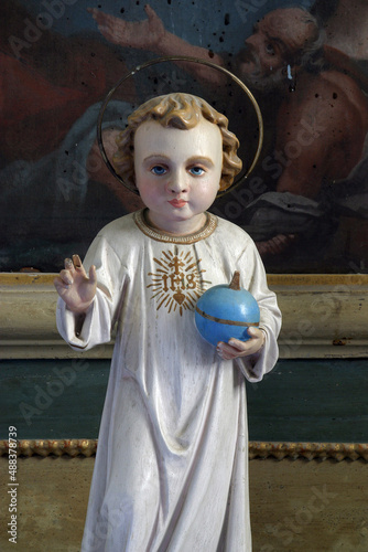 Photography Infant Jesus of Prague, statue on the altar of St