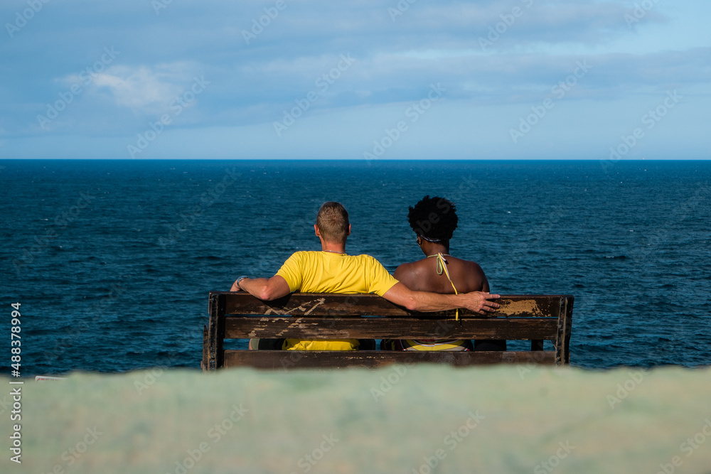 Couple enjoying the ocean view