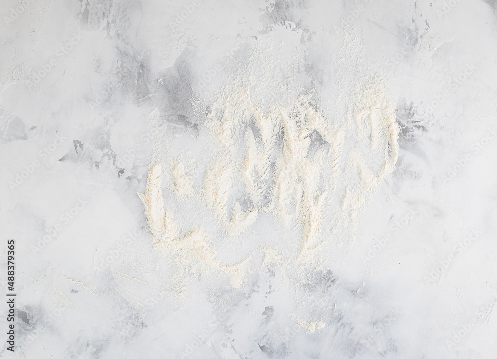 Obraz premium Flour on abstract background