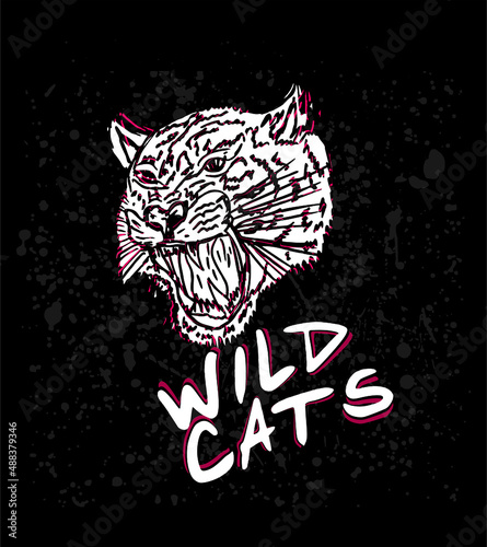 Photography Tattoo tribal Wild cats graphic design vector art