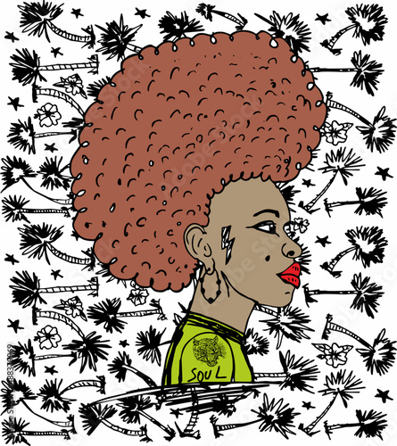 Funk girls graphic design vector art