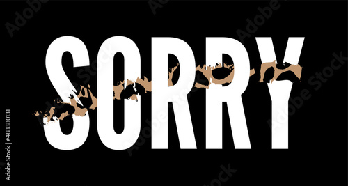 slogan Sorry Cool phrase graphic vector Print Fashion lettering calligraphy