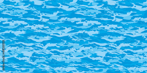 Camouflage background. Seamless pattern.Vector. 迷彩パターン テクスチャ 背景素材