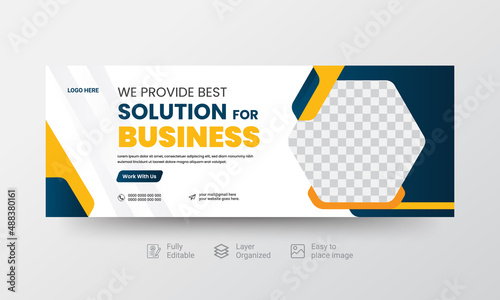 modern Professional Digital marketing social media Facebook cover or web banner template,