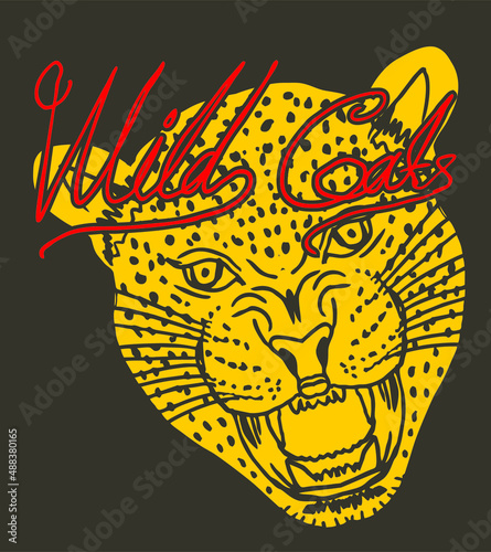 Photography Tattoo tribal Wild cats graphic design vector art