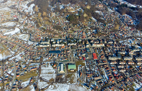 The city of Sovata - Romania seen from above