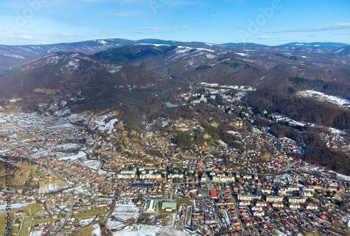 The city of Sovata - Romania seen from above