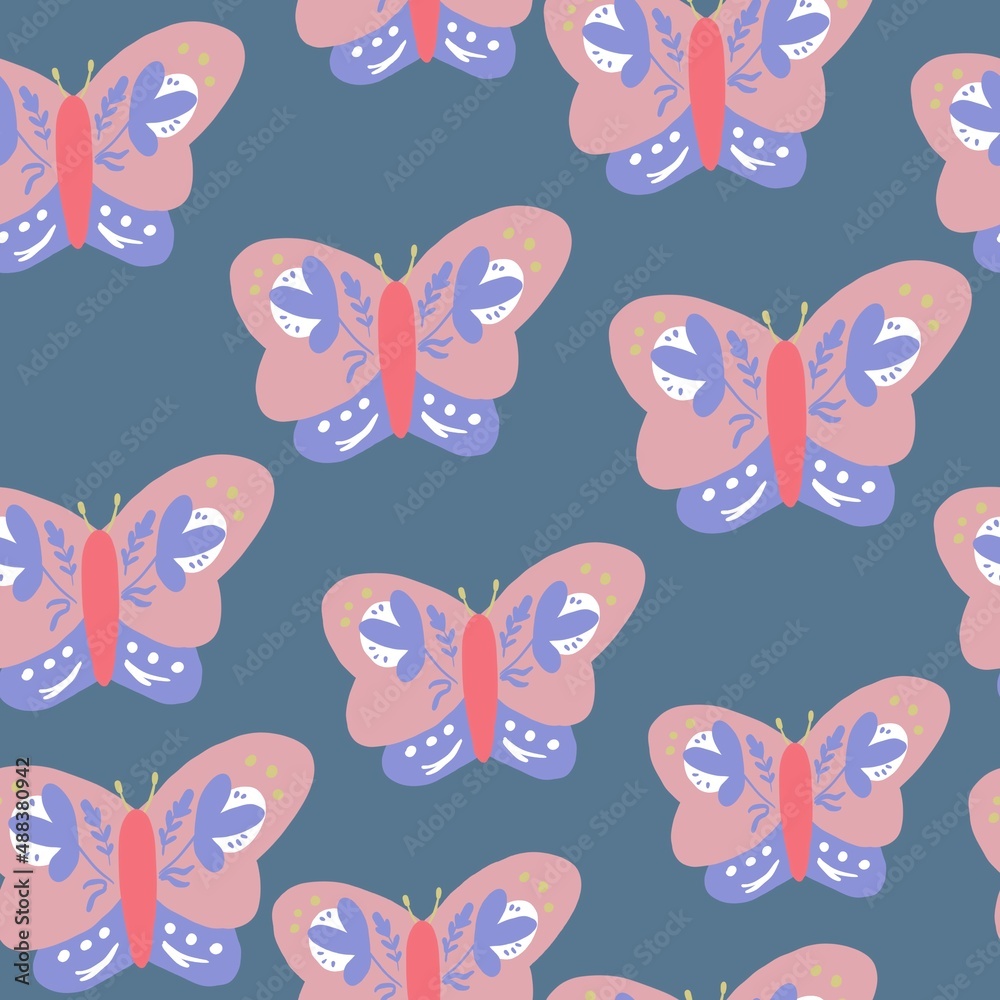 pattern with butterflies