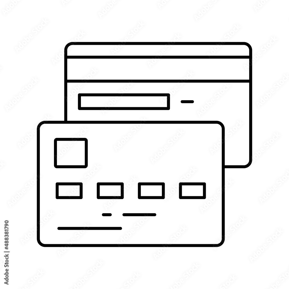 credit card line icon vector illustration credit card line icon vector illustration