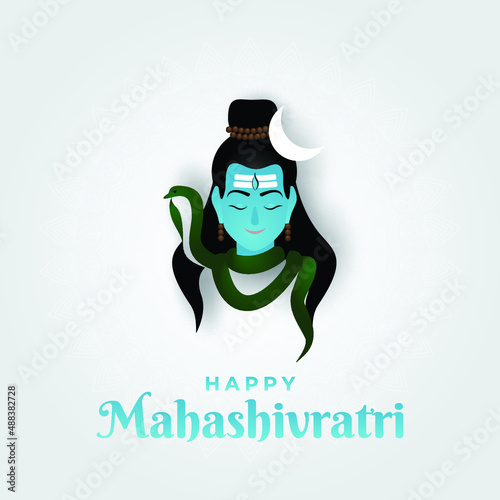 Vector illustration of Happy Mahashivratri, lord shiva, shivratri