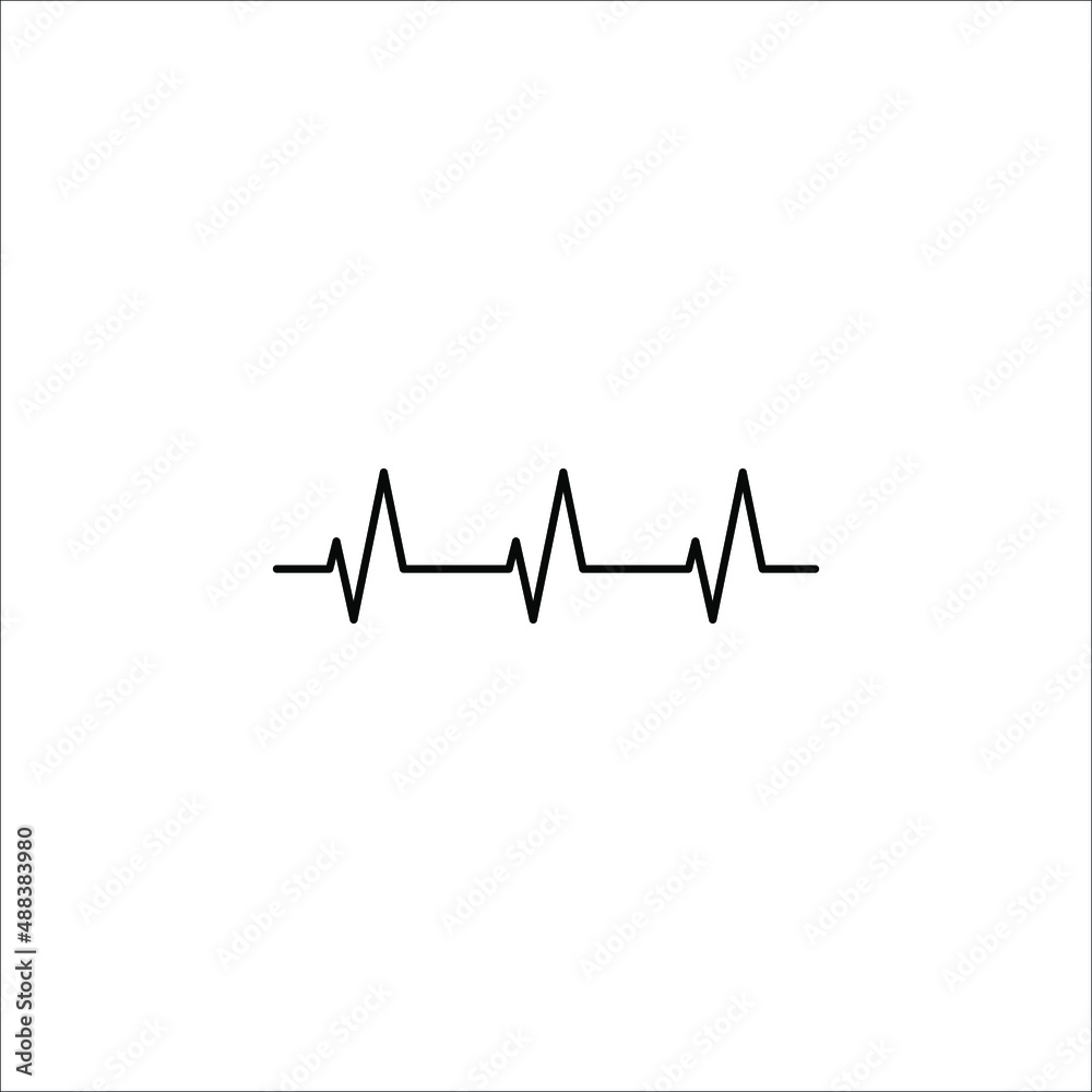 heartbeat Icon Vector Illustration Logo Template on white background heartbeat Icon Vector Illustration Logo Template on white background