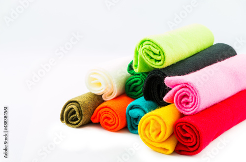 multi-colored flannel cloth