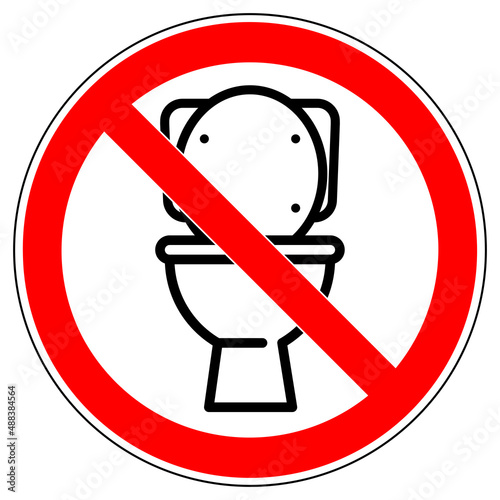 vsrr379 VectorSignRoundRed vsrr - german: Kein WC . Keine Toilette vorhanden . english: prohibition sign . no toilet . no privies available . vector sign . transparent . AI 10 / EPS 10 . g11215