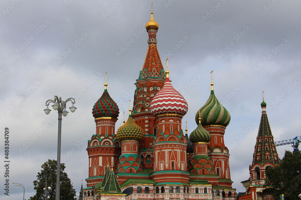 Saint Basil's Cathedral, is an Orthodox church in Red Square of Moscow, and is one of the most popular cultural symbols of Russia. The Cathedral of Vasily the Blessed.