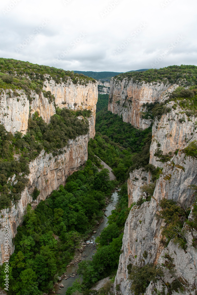 Foz de Arbayun, Réserve naturelle, Lumbier, rivière Salazar, Canyun, Pyrénées, Province de Navarre, Espagne