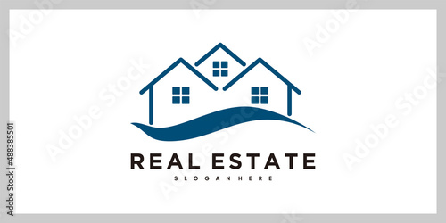 Real estate logo design with style and creative concept