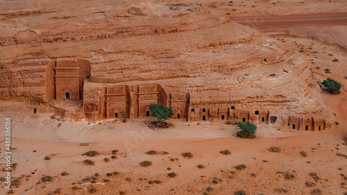 saudi arabia al ula hegra archeological site photo