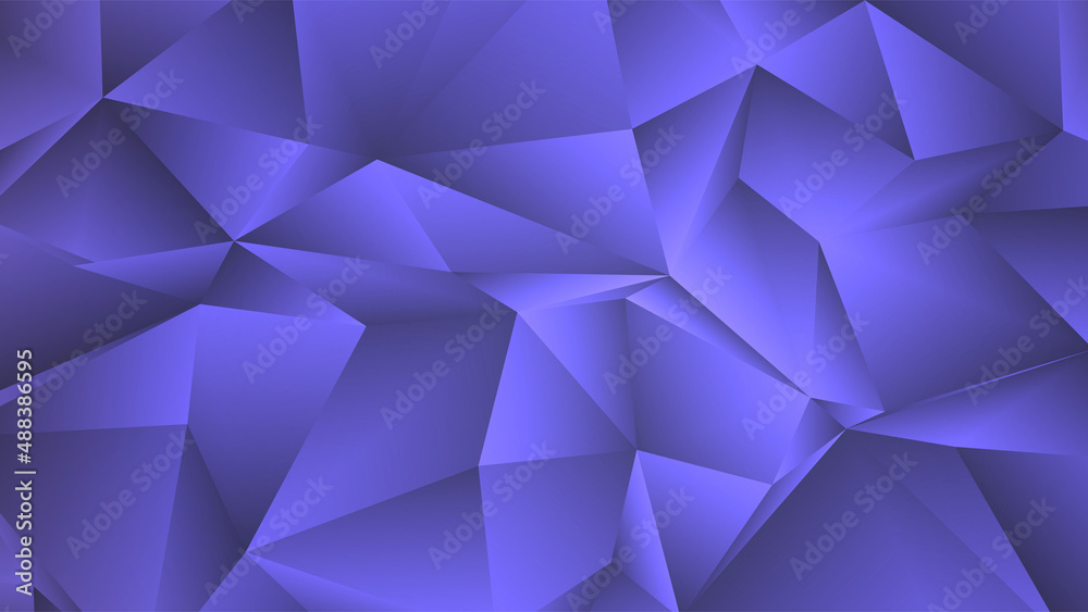 Gradient low poly vector background in very peri, color of the year Gradient low poly vector background in very peri, color of the year