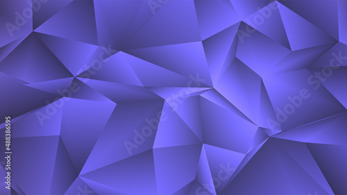 Gradient low poly vector background in very peri, color of the year