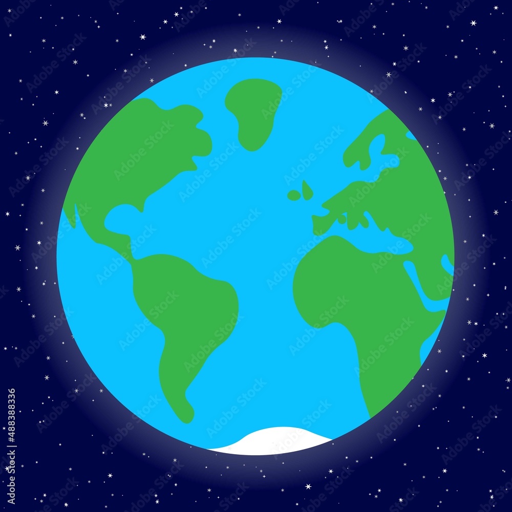 Naklejka premium Earth Illustration. Flat style
