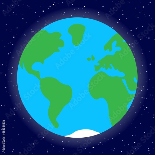 Earth Illustration. Flat style