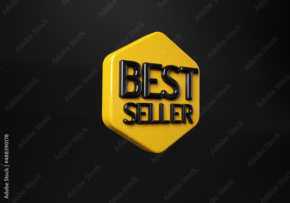 3D Best Seller Badge Logo Design word Best Seller Award Symbol, Emblem, Icon, Label, or Sticker 3D Best Seller Badge Logo Design word Best Seller Award Symbol, Emblem, Icon, Label, or Sticker