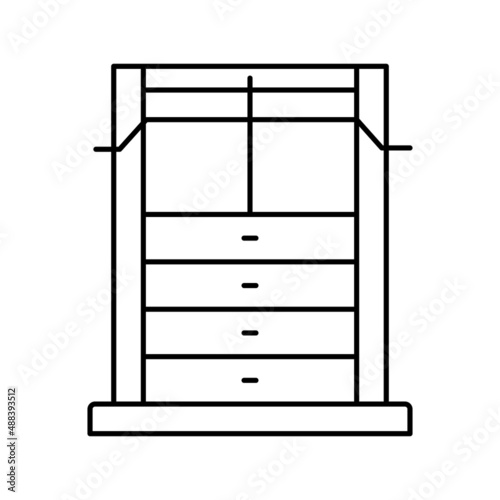 weight training apparatus line icon vector illustration